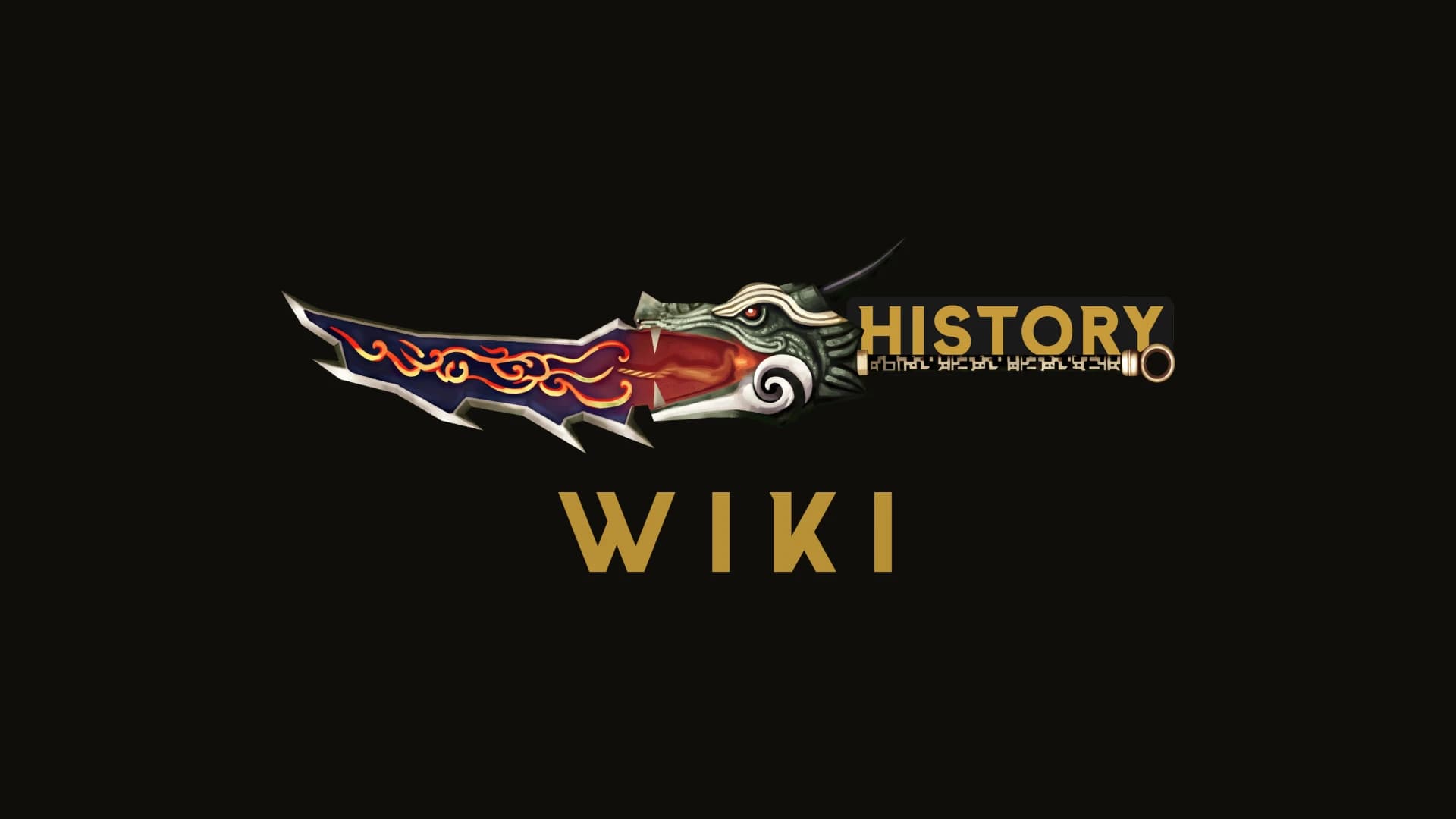The HISTORY logo, a dragon-headed sword, with the word WIKI beneath it
